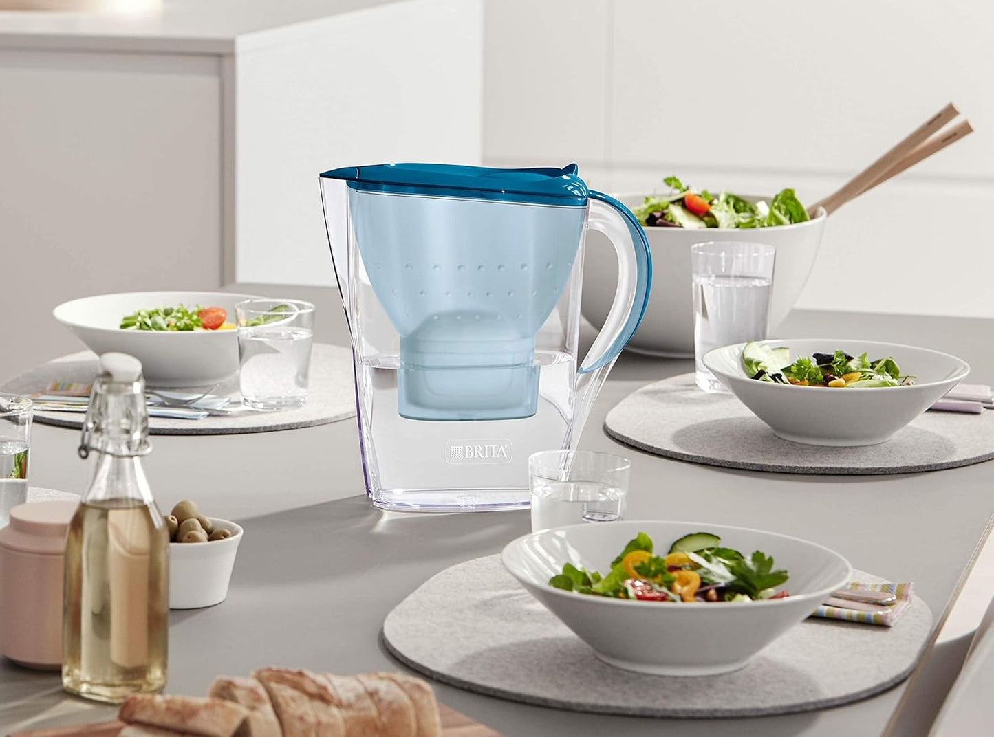 BRITA Marella XL German Made Water Filter Jug 3.5 L Blue | Powerful Filtration with MicroFlow Technology | Activated Micro Carbon Pearls for Fresh and Enriched Taste of Water
