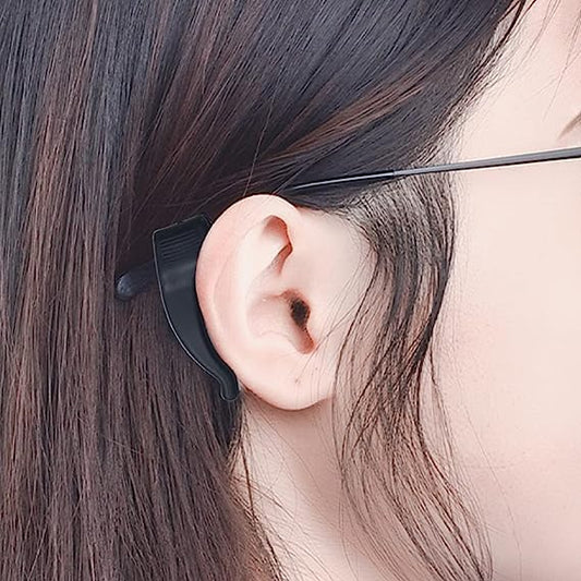 FEORA Ear Grips Supporter for Spectacles Hook Temple Tips Retainer Spectacle holder Eye Glasses Spec supporter hooks Anti Slipping Anti-Fall Eye Glass Holder for Eyewear Specs holder Strap - Pairs